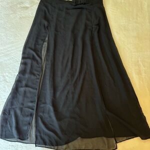 Sheer Black Women's Maxi Beach Cover-up Skirt